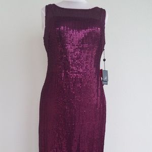 Claret sequined gown